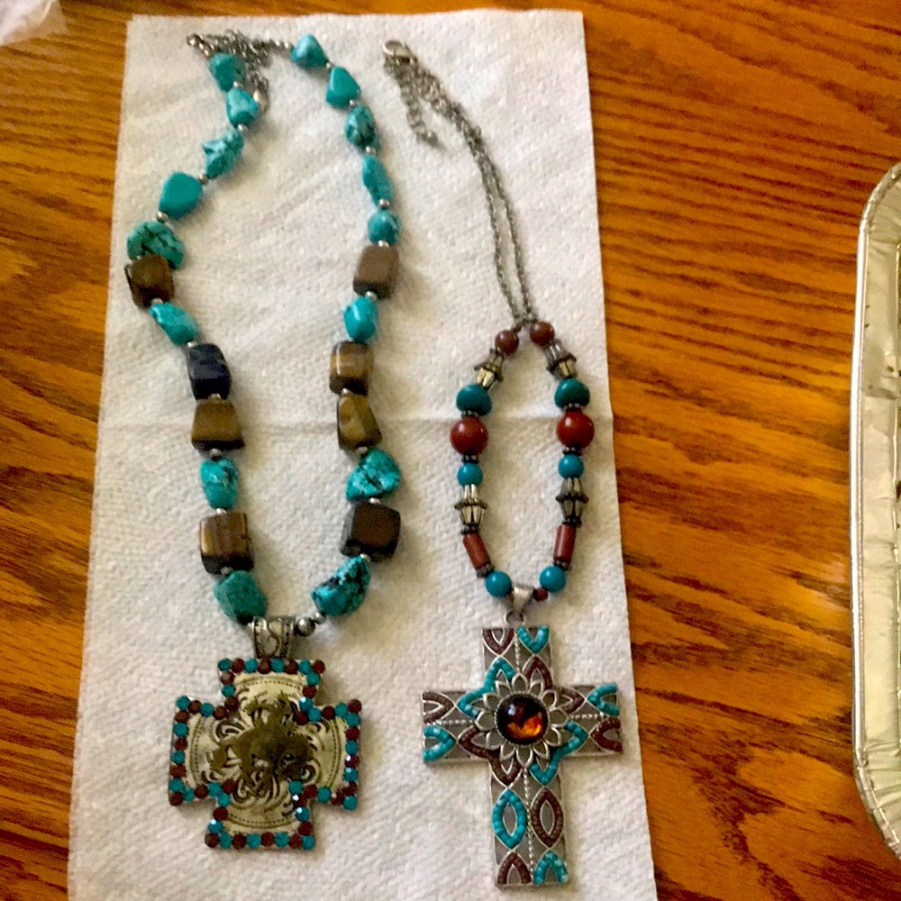 Used Rodeo and Cross necklaces